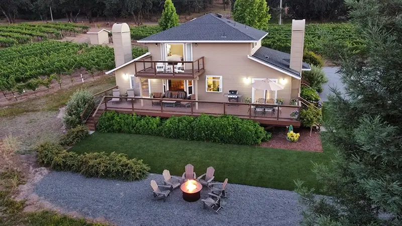 Rental property at dusk