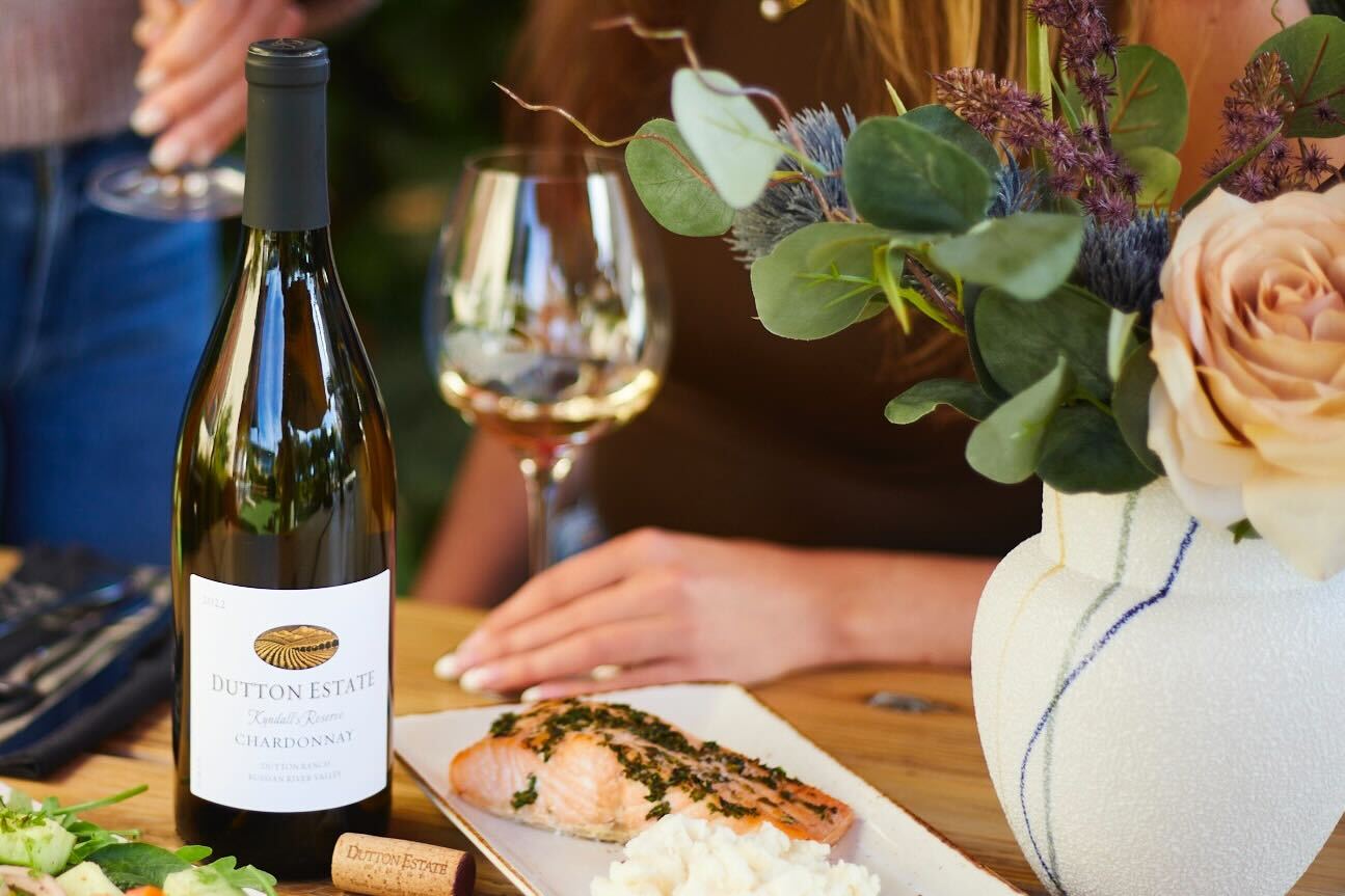 Table setting with Dutton Estate wines